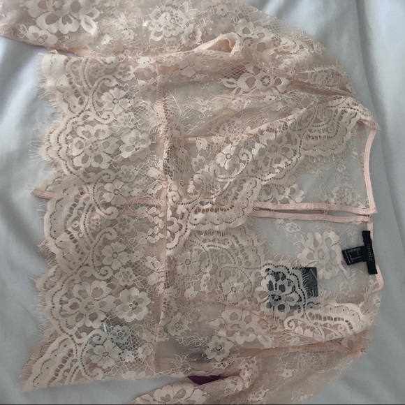 Pink Mesh Lace Top - Picture 4 of 4